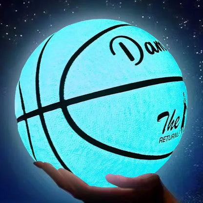 Glow in Night Glow Basketball Size 5 6 7 Size Gift Children Adult Student PU Soft Leather Outdoor Wear-Resistant and Anti-Skid
