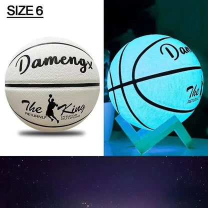 Luminous Basketball 7,6,5 Children Student Adult Game Outdoor Indoor Wear-Resistant PU Fluorescent Training Basketball Equipment