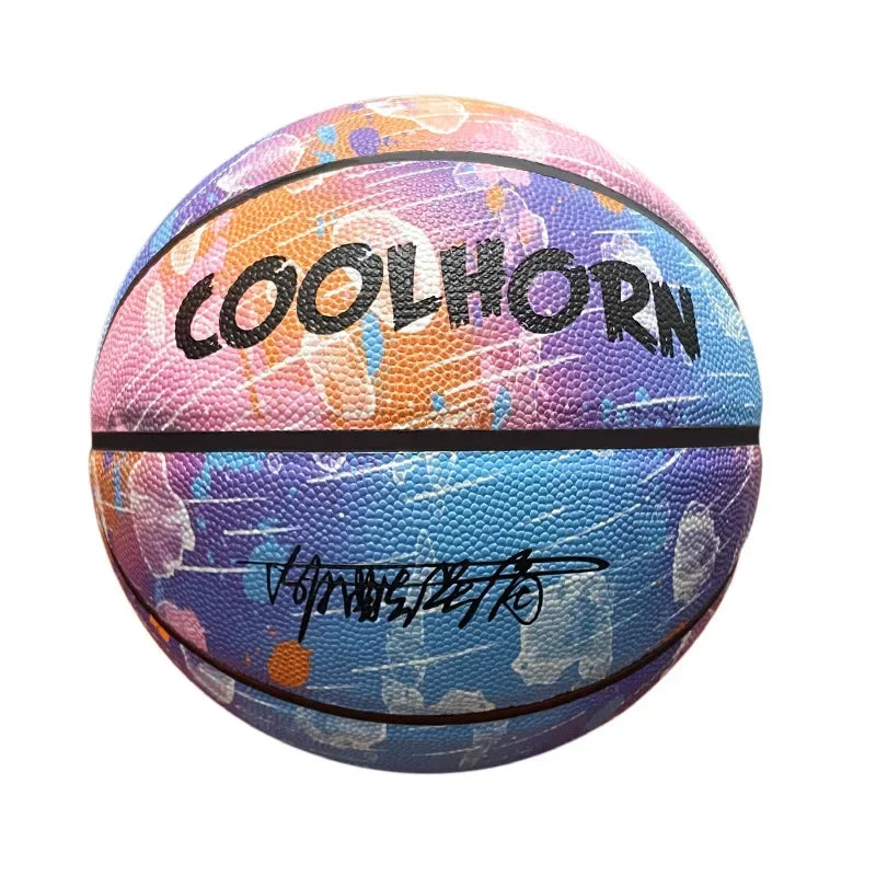 Luminous Basketball 7,6,5 Children Student Adult Game Outdoor Indoor Wear-Resistant PU Fluorescent Training Basketball Equipment