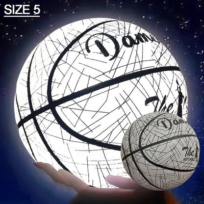 Luminous Basketball 7,6,5 Children Student Adult Game Outdoor Indoor Wear-Resistant PU Fluorescent Training Basketball Equipment